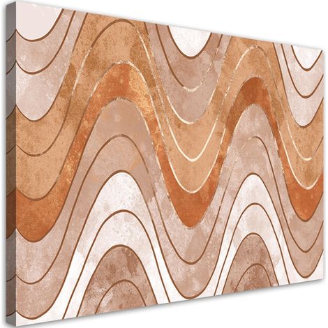 Tableau sur toile Lignes ondulées horizontales 90x60 (1/5)