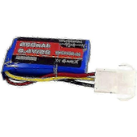 Batterie LiFePO4 HFC1450 6,4 V 2S 650 mAh avec connecteur EL4.5-3P pour modèles réduits et jouets radiocommandés