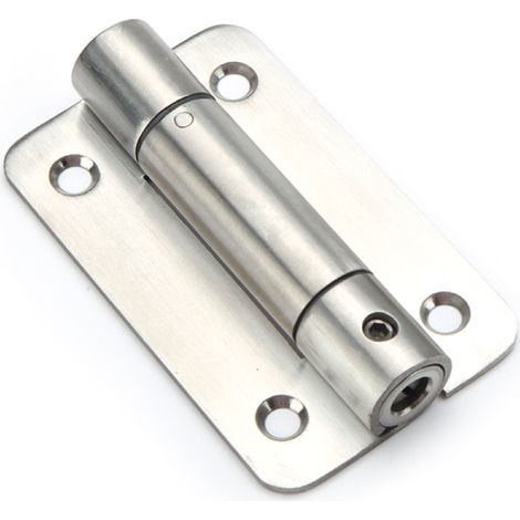 Bisagra inox plana muelle sanitario 90x52mm AISI 304 redonda