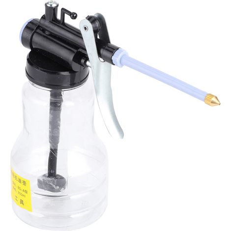 250cc Huileur transparent haute pression, bidon de lubrification flexible, pistolet à huile manuel transparent (1/5)