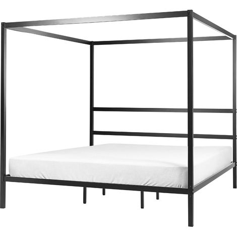 Himmelbett Metall LESTARDS 180 x 200 cm Schwarz