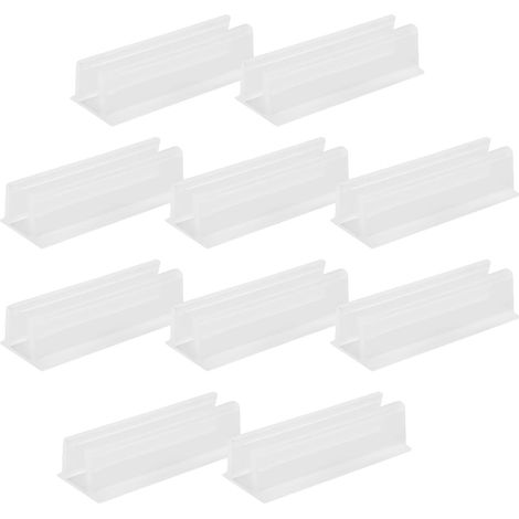 Clips pour néon LED lot de 10, transparent, 1,65×0,43×0,63 " (1/5)