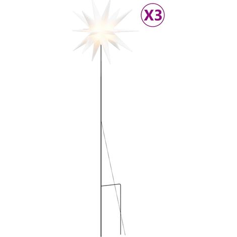 Maison Exclusive - Luci di Natale con Picce LED 3 pz Pieghevoli Bianche 57 cm
