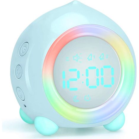 MINKUROW Sveglia Con Luce Notturna A Led Cartone Animato Timer Usb Orologio Di Ricarica Digitale Modello Bluetooth Blu (1/5)