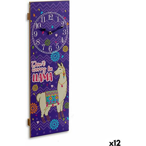 Wanduhr Flamme (2,5 x 60 x 20 cm) (12 Stück)