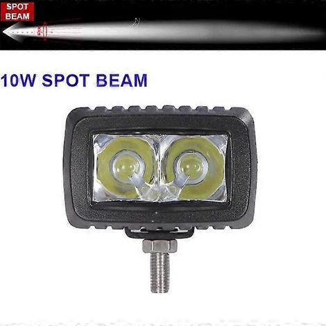 Projecteur de travail LED 10 W tout-terrain 12 V/24 V pour voiture, moto, vélo, 4x4, SUV, feu antibrouillard auxiliaire blanc, clignotant extérieur, projecteur Spotlamp608S (1/5)