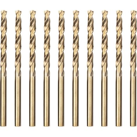 10pcs 4.5mm Foret Hélicoïdal Professional Forets à Métaux en Acier Inoxydable (1/5)