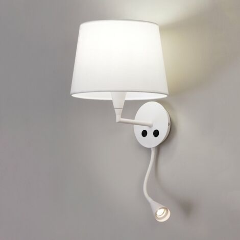 Acb A32721B - Applique Murale "Lisa" - E27 1x20W / 1x3W LED - Blanc (1/2)
