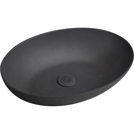 Sapho Formigo - Vasque à poser, 60x40 cm, sans trop-plein, anthracite FG216 (1/4)