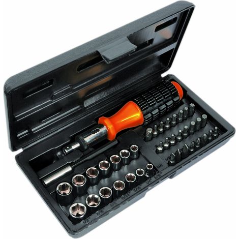 Coffret 40 pièces avec tournevis à cliquet