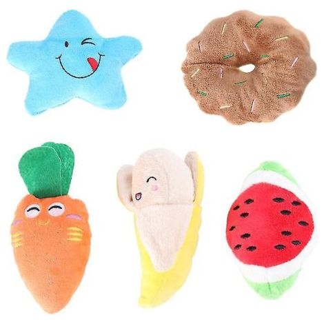 Lot de 5 jouets sonores en peluche (1/3)