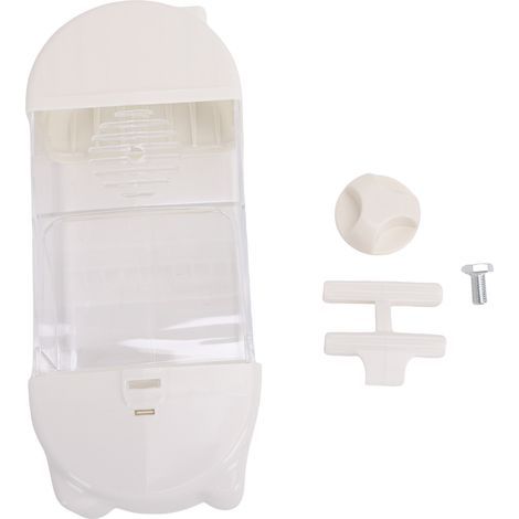 Mangeoire à oiseaux 800 ml grande capacité transparente avec plateau design anti-diffusion boîte d'alimentation suspendue facile à remplir par le haut pour perruches calopsittes (1/5)