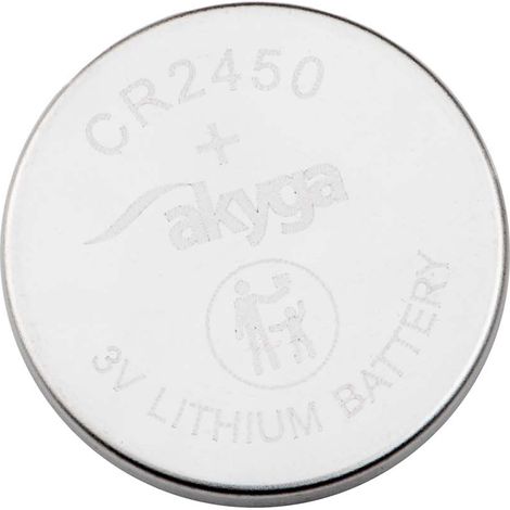 CR2450 Akyga AKY1087 Lithium-Batterie 3V / 600mAh (1/2)