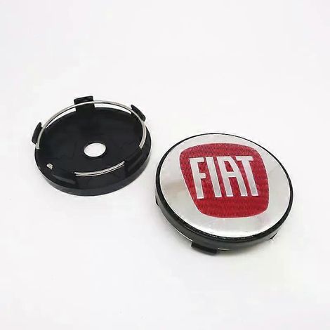 Lot de 4 enjoliveurs centraux de 60 mm compatibles avec Fiat 500, Punto, Stilo, Bravo, Ducato, Freemont 124 et 600. Couleur : C (1/4)