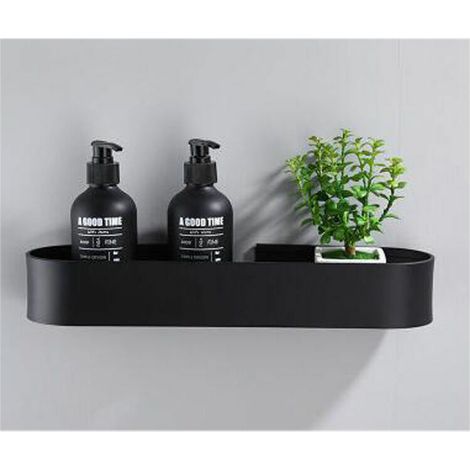 Étagère de Douche Sans Perçage, Étagère Douche Salle de Bain Auto-adhésif Acier Inoxydable,30cm,noir  Etagère et rangement de douche