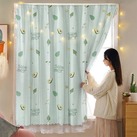 Rideau Auto-Adhésif - 100 % Polyester - 100 x 150 cm - Pour Fenêtre de Chambre - Installation Sans Perçage - Filtre la Lumière - 1 Pièce (1/5)