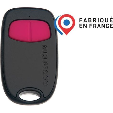 2-channel remote control - SCS SENTINEL - SimplyControl - Fuschia. range 40m. frequency 433.92MHz. CR2032 lithium battery included (1/5)