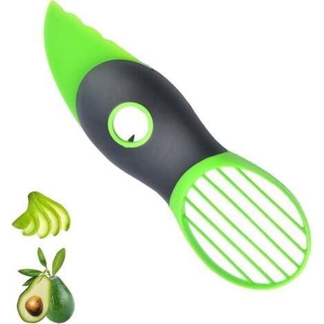 3 in 1 Avocado Slicer - Shea Butter Fruit Peeler, Pulp Separator, Plastic Knife, Kitchen Vegetable Tools, Kitchen Gadget (1/4)