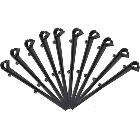 Lntyq – Lot de 20 crochets de fixation pour grille de protection de gouttière – Longueur 16 cm – Résistants aux UV – Adaptés à la plupart des gouttières (1/5)
