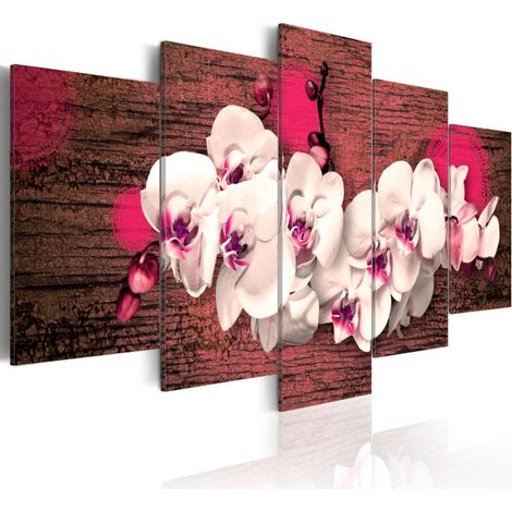 Tableau Imprimé "Joie & Orchidée" 50 x 100 cm (1/2)
