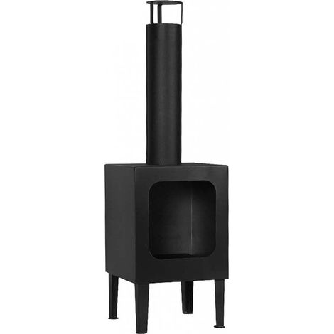 Cheminée d'extérieur en acier COLORADO 115x35x35 cm-http://maisondelatendance.com/img/co/11.jpg-Noir-35 --http://maisondelatendance.com/img/co/11.jpg- (1/4)