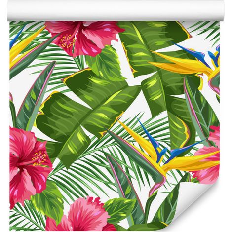Precioso papel pintado con estampado para salón y dormitorio, 50x1000 cm. (1/5)