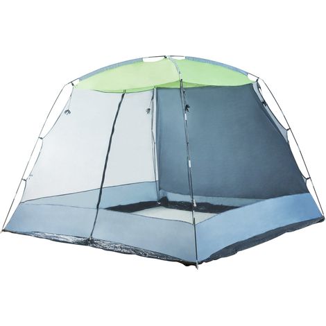 Cenador de jardín 305 x 305 x 213 cm gris / verde claro 030011128 (1/5)