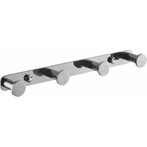 (4 Hooks, Chrome) Wall Mounted Towel Hook Coat Hooks with Hooks 304 Stainless Steel Wall Mount Towel Rack Hooks for Bathroom Kitchen Doors (1/5)