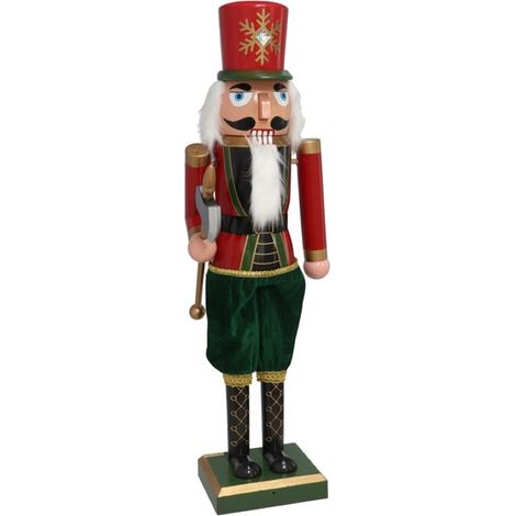 SOLDATINO ROSSO LUKE NATALIZIO IN LEGNO DA 107 CM