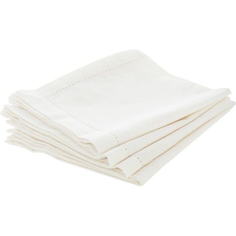 Set di 4 tovaglioli bianchi Jane 40x40cm - Atmosphera créateur d'intérieur