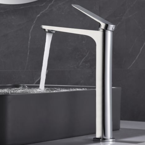 Imex - Grifo Monomando Lavabo Caño Alto Cromado Serie Nápoles