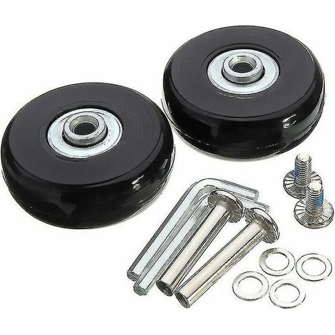 Kofferrolle, Gepäck-Koffer-Reparaturrolle, schwere Last, 50 mm, Universal-Stummschaltung, Gummi-Drehgelenk, Ersatz-Tragerad, ersetzt 2 Rollen für Koffer/
