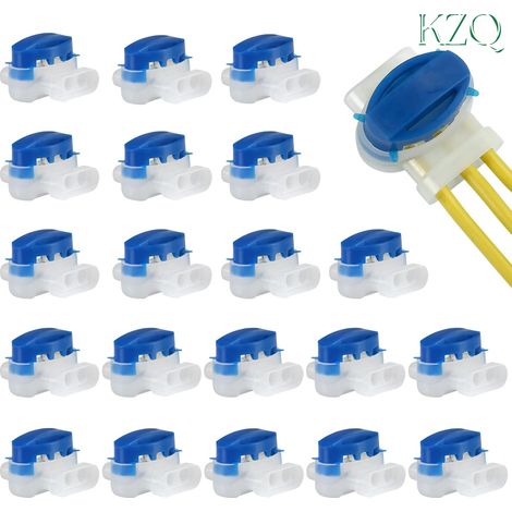 Connecteurs Étanches 3 Voies 20 Pièces pour Câbles 22-14AWG, Raccords Rapides et Réparation pour Tondeuses Robotiques, Arrosage, Éclairage Extérieur - KZQ (1/5)