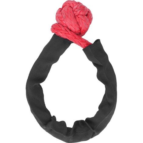 Manilles de Corde de Remorquage Souples, Force de Rupture de 41 000 Lb, Manille Souple Portable, Nœud Infini 20 Mm pour Véhicules Tout-terrain de Voiture (rouge). (1/5)