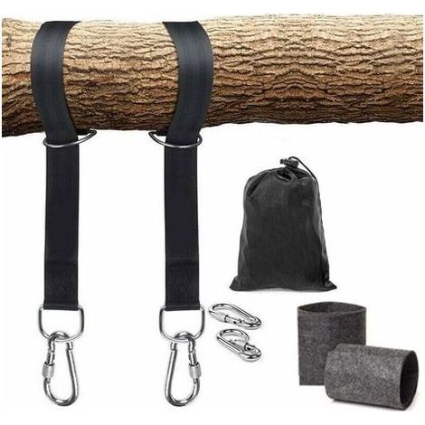 FENOPLASTICASangles de hamac, 1 ensemble, très résistantes, 150 anneaux en D, charge maximale 1000 kg, parfaites pour les hamacs et balançoires pour enfants et adultes. (1/5)