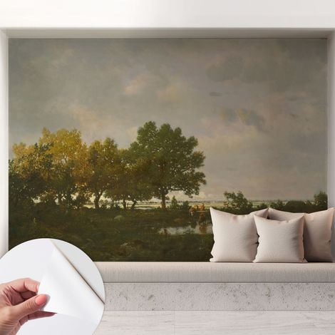 Tapete Selbstklebend - abwaschbar - Tapete mit Motiv - trendige Wanddeko - elegant Fototapete Waldlandschaft 208x146 cm (1/5)