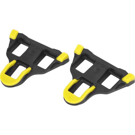 Fixations Universales Vélo Route avec Système Auto-Blocant et Flottement 6°, Noir/Jaune