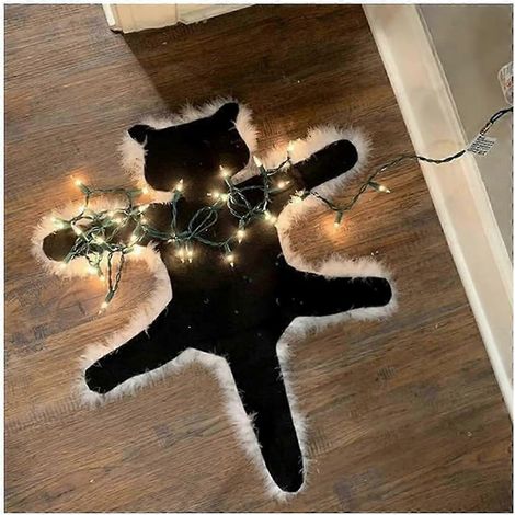 Tapis de Noël lumineux amusants 2025, motif chat frit, décoration LED blanc chaud pour les fêtes de fin d'année, cadeau idéal pour un village de Noël en famille (1/4)