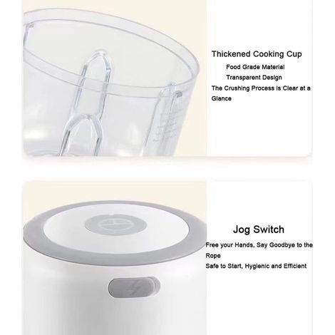 Mini hachoir à ail électrique,mélangeur de cuisine portable sans fil avec chargement USB, puissant et facile à nettoyer (1/5)