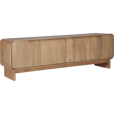 Meuble tv scandinave en bois de manguier - marron clair (1/5)