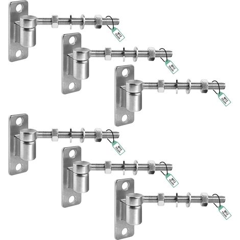 6 charnières pour portail M12 (15cm) à boulon J charnières robustes pour portail jardin charnières clôture charnières à boulon réglable pour portail ferme clôture en bois et clôture métallique (1/5)
