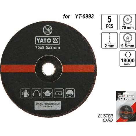 Yato Schutzblech M.75mm Set 5 Stück 0994 für YT-0993 (1/5)
