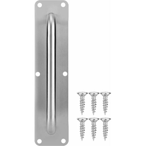 Poignée De Porte - Plaque De Tirage Et De Poussée En Acier Inoxydable Carrée - Pour Portes Intérieures - 2 Pièces (1/5)