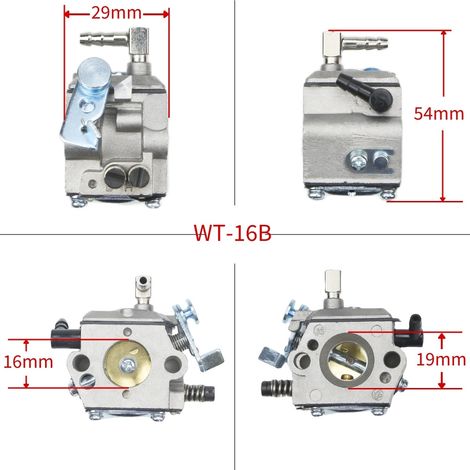 The WT-16B carburetor is suitable for the Stihl models 028, 028A and HU-40D (reference 11181200600). (1/4)