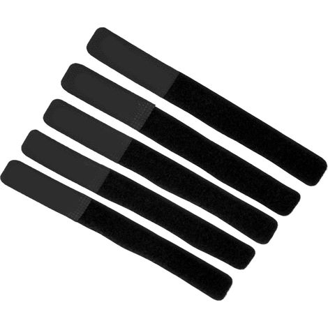 DUUTI 5PCS Sangles de Serrage Réglables pour Pompe à Bicyclette, Accessoire Vélo pour Transport et Rangement Noir