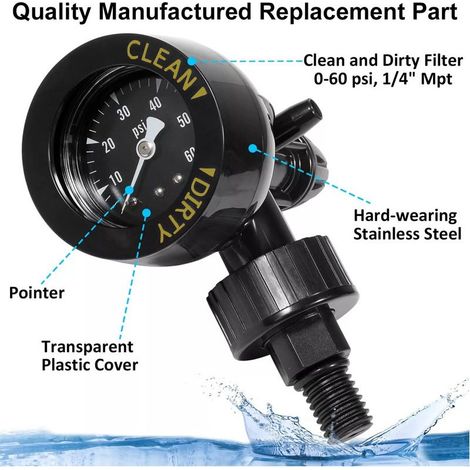 Manomètre Zodiac R0357200 – Jauge de pression pour séries CV, CL, DEV, DEL – Contrôle de filtration piscine (1/5)
