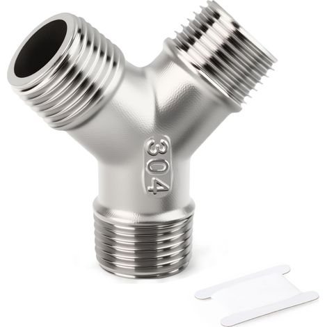 1 pièces Raccords de tuyauterie en acier inoxydable à 5 voies, 1" BSP femelle raccords Y Forme(male) 1"BSP(1 PCS) (1/5)