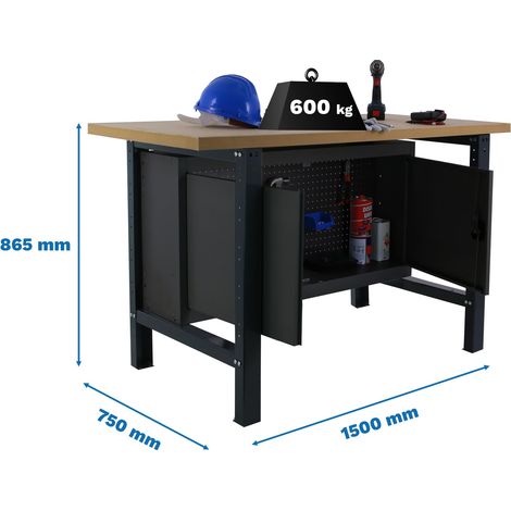 Simonrack Simonwork Bt6 Werkbank Anthrazit Holz Aufbewahrung