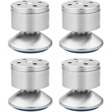 Set mit 4 verstellbaren Sofabeinen aus Edelstahl mit Gummimatte, für Tische, Schränke und Möbel. (1/5)