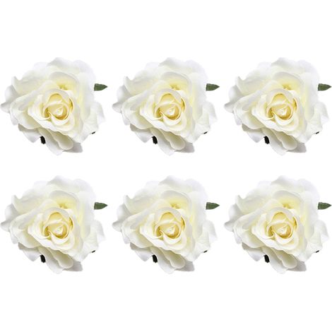 Broche Fleur - Brosse À Cheveux Et Épingle À Broche Combinée - Pour Cheveux Vêtements Et Accessoires - Diamètre 10 cm - Lot De 5 (1/5)